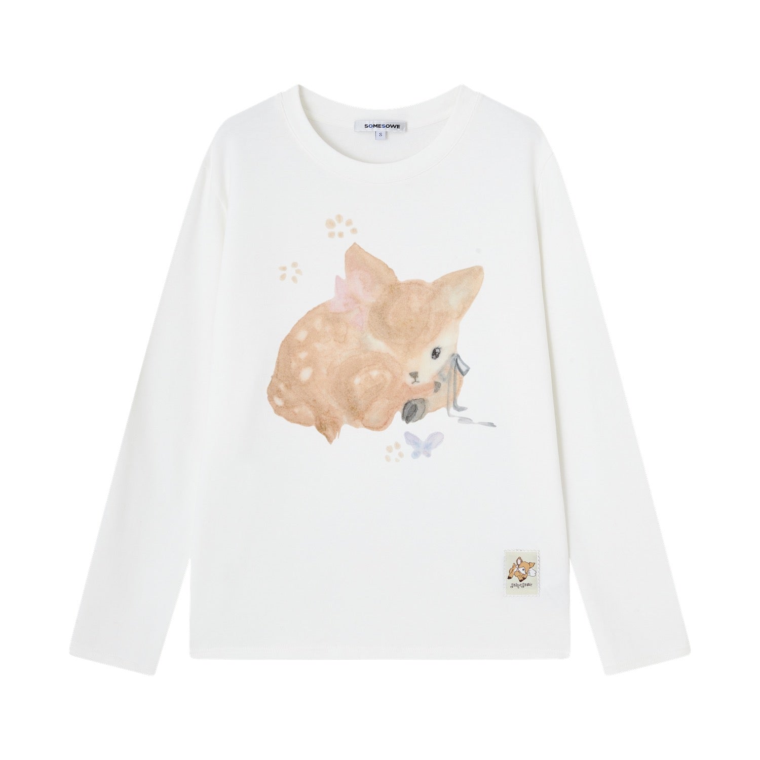 SOMESOWE S2508325 Deer velvet long sleeved T-shirt