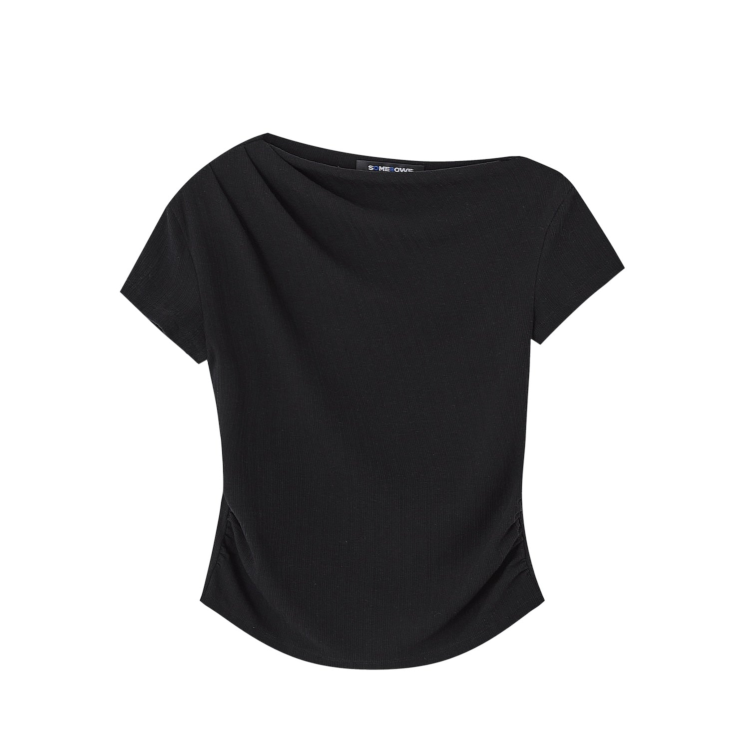 SOMESOWE [Star Style] S2508071&amp;S2508072 One shoulder pleated T-shirt + pants set (seperate)