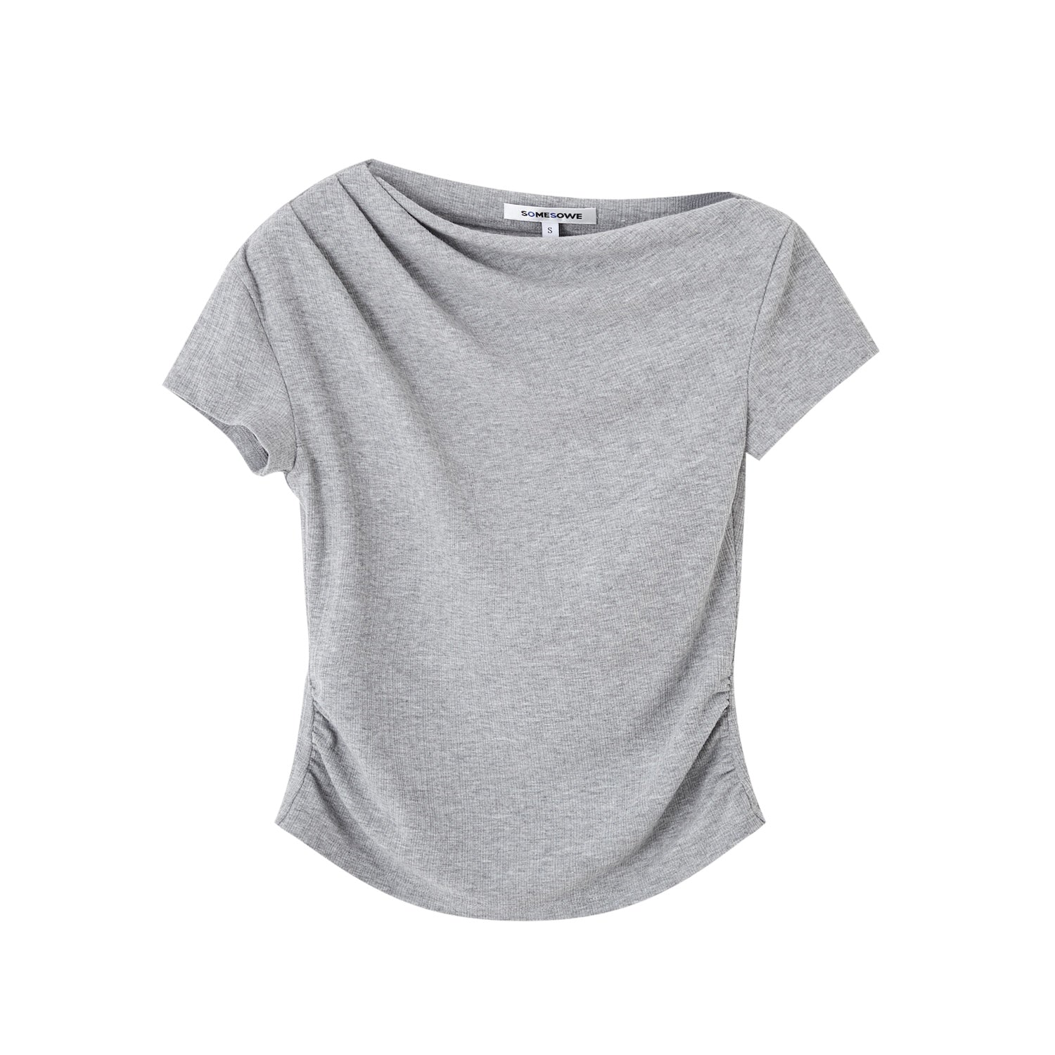 SOMESOWE [Star Style] S2508071&amp;S2508072 One shoulder pleated T-shirt + pants set (seperate)