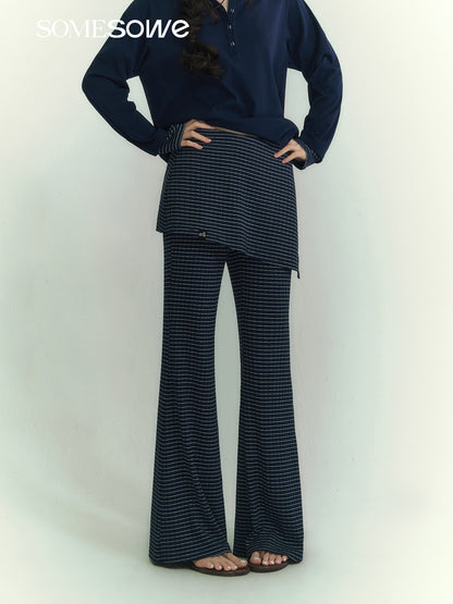 SOMESOWE S2609043&amp;S2609044 Splicing striped long sleeved T-shirt + pants
