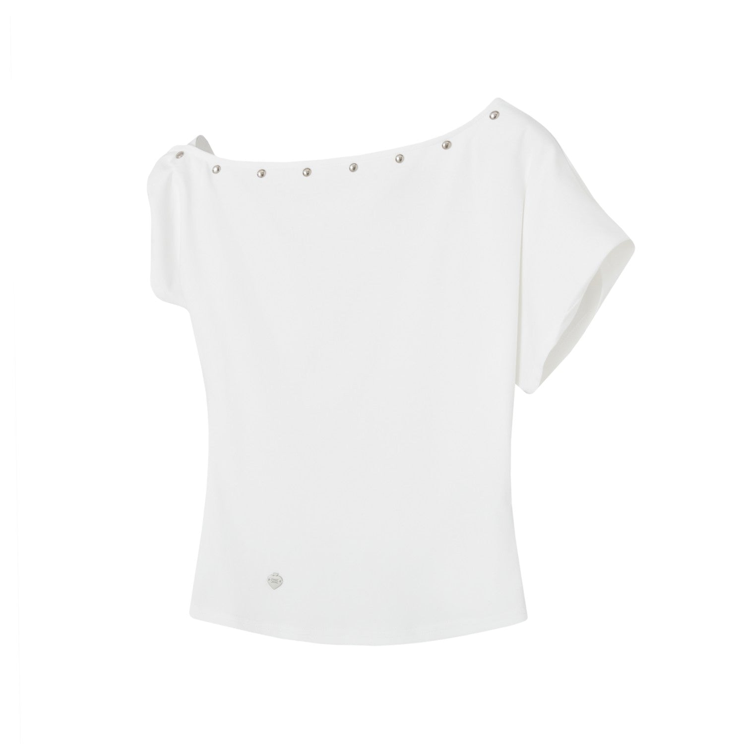 SOMESOWE S2508143 One-shoulder twisted T-shirt (2color)