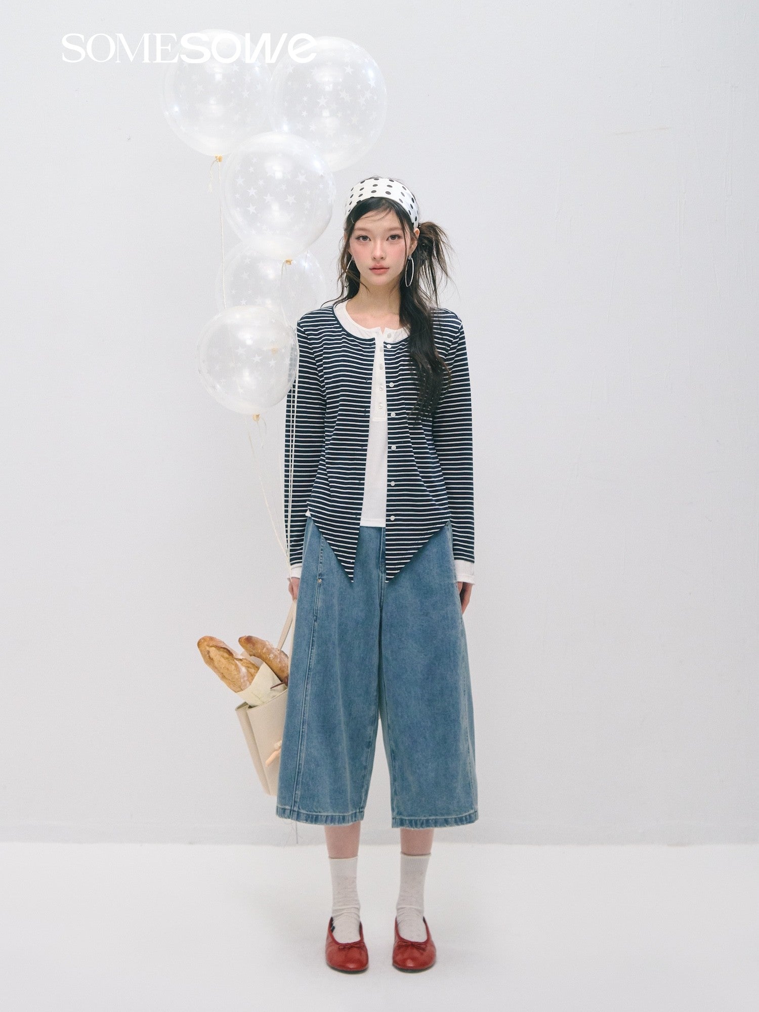 SOMESOWE S2509036 Layered faux two-piece lyocell wool long-sleeved T-shirt