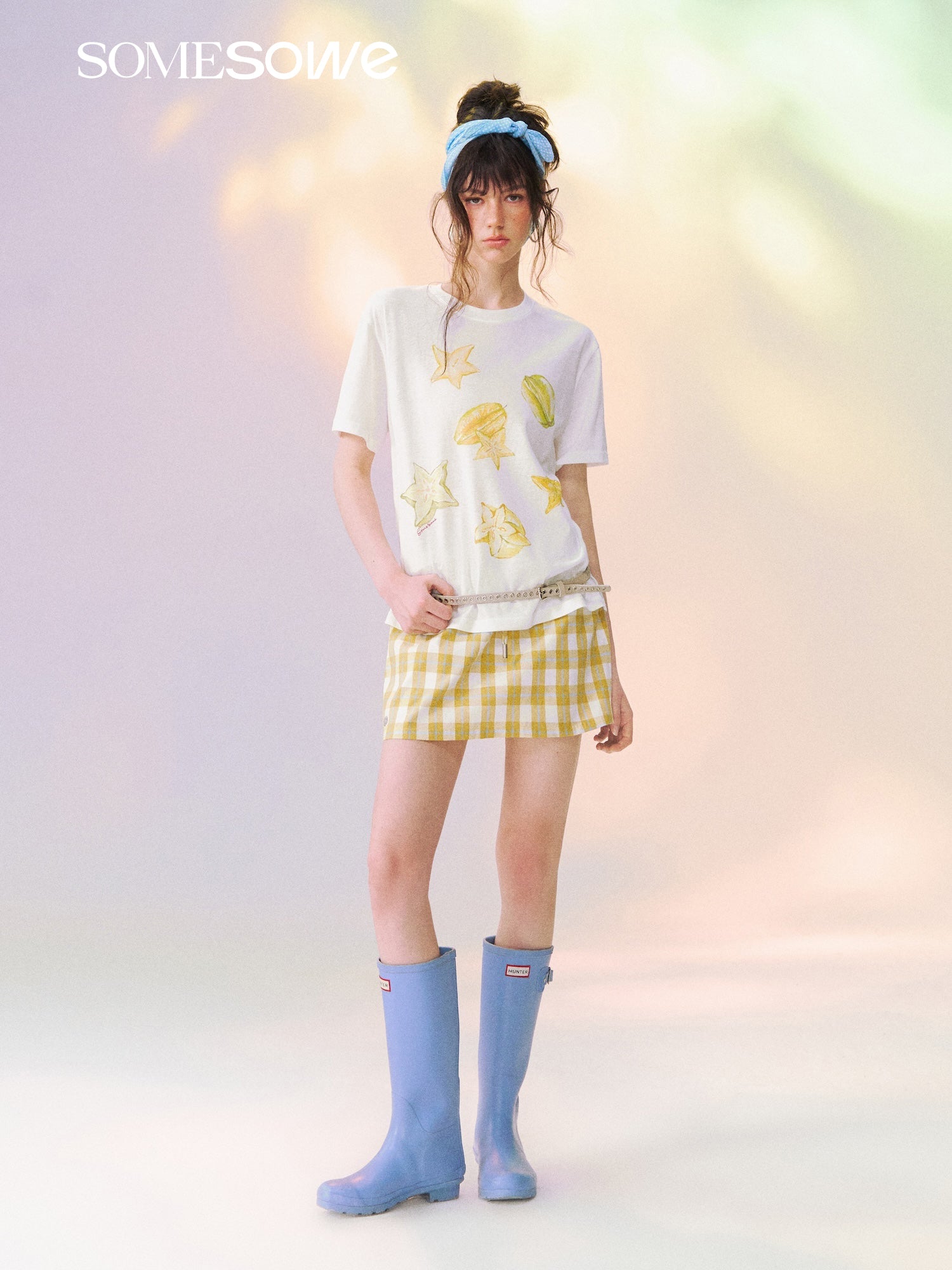 SOMESOWE S2609139 Colorful Starfruit Graphic Casual Short Sleeve T-Shirt
