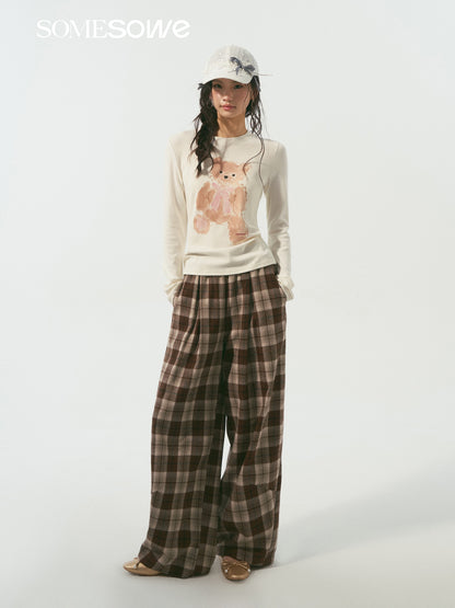 SOMESOWE S2508341 Sweet Bear Cloud Long Sleeve T-shirt