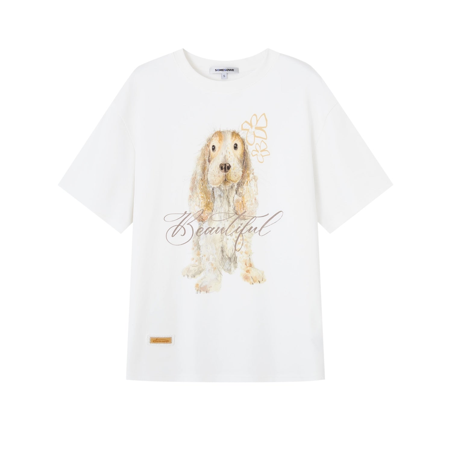 SOMESOWE S2508100 Puppy printed T-shirt