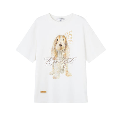 SOMESOWE S2508100 Puppy printed T-shirt