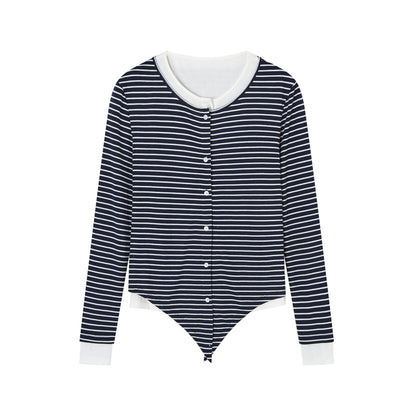 SOMESOWE S2509036 Layered faux two-piece lyocell wool long-sleeved T-shirt