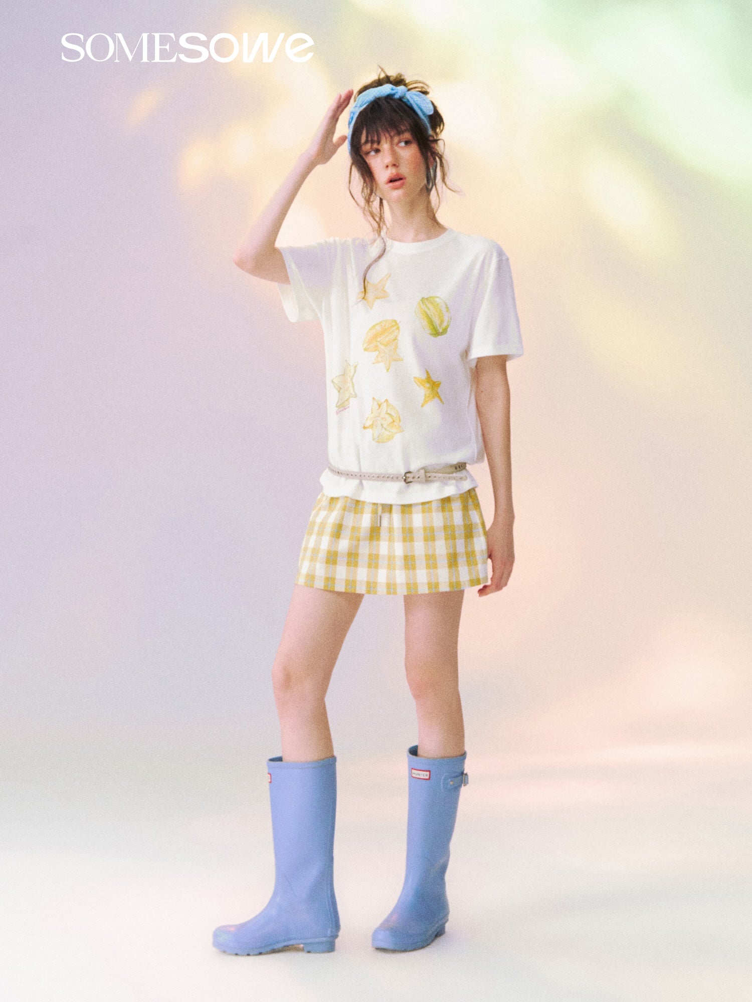 SOMESOWE S2609139 Colorful Starfruit Graphic Casual Short Sleeve T-Shirt