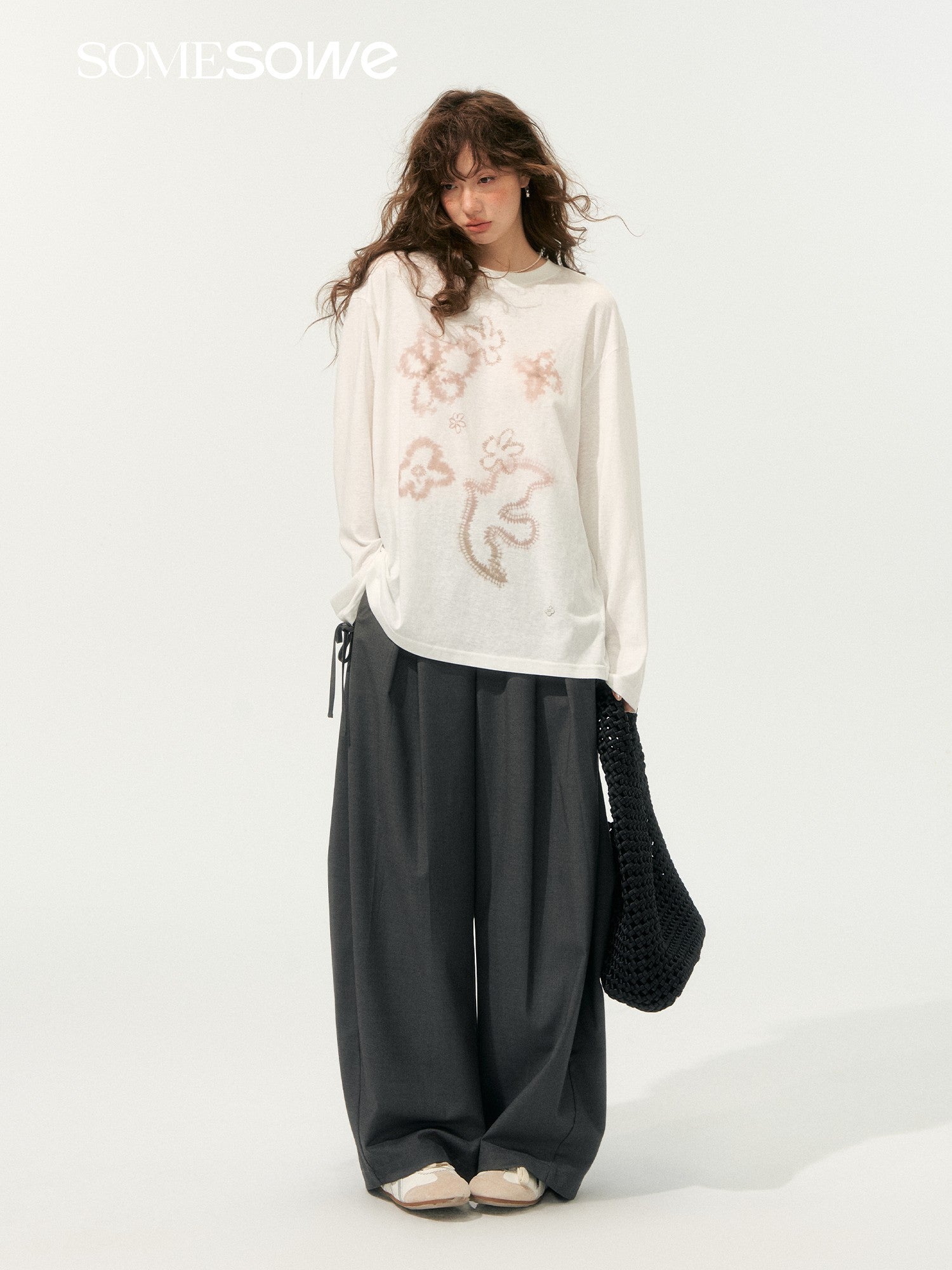 SOMESOWE S2508201 Love and peace long sleeve T-shirt