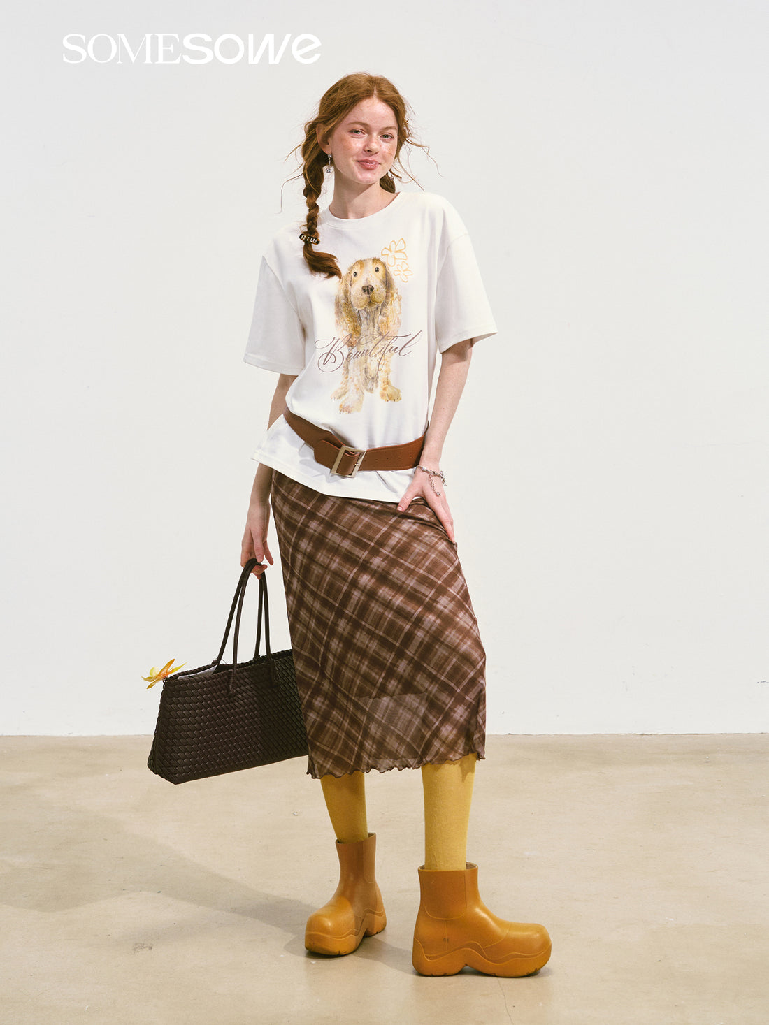 SOMESOWE S2508100 Puppy printed T-shirt