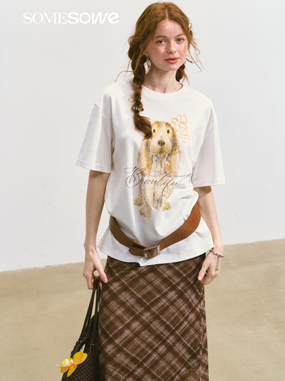 SOMESOWE S2508100 Puppy printed T-shirt