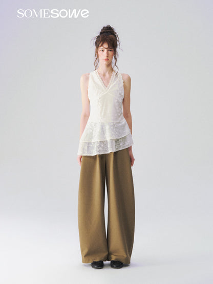 SOMESOWE S2609110 Hollow jacquard V-neck vest