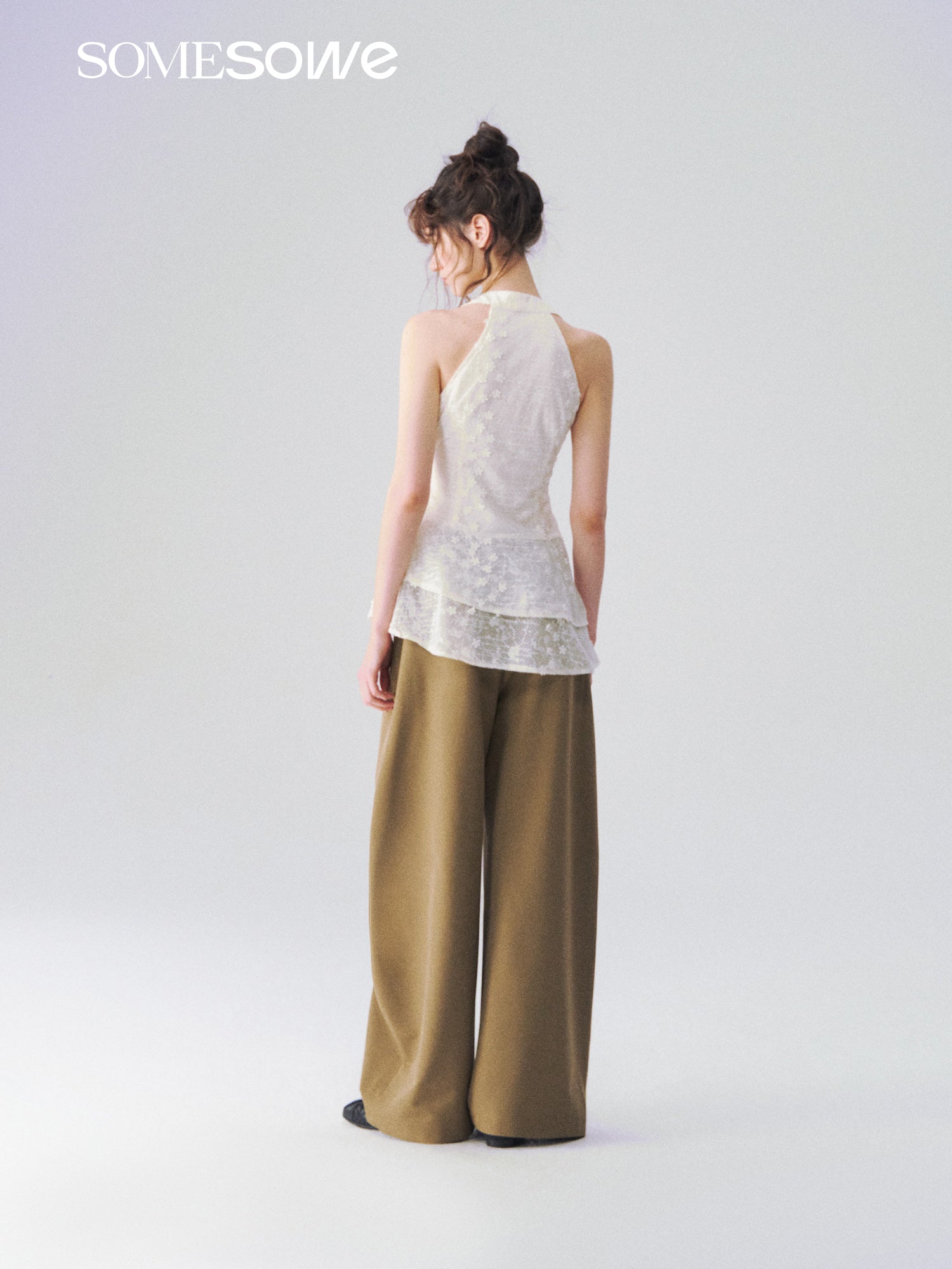 SOMESOWE S2609110 Hollow jacquard V-neck vest
