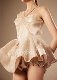 KiraKira.M K121149 "Wonderlust" Champagne glitter tutu-dress