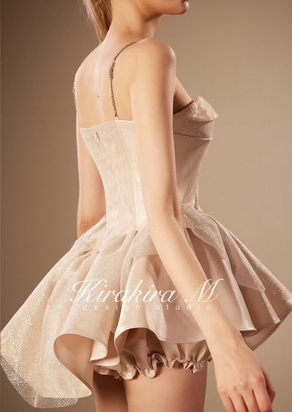 KiraKira.M K121149 &quot;Wonderlust&quot; Champagne glitter tutu-dress