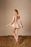 KiraKira.M K121149 "Wonderlust" Champagne glitter tutu-dress