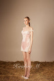 Kirakira.M K121150 "Wonderlust" Pick velvet with lace dress