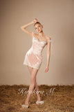 Kirakira.M K121150 "Wonderlust" Pick velvet with lace dress