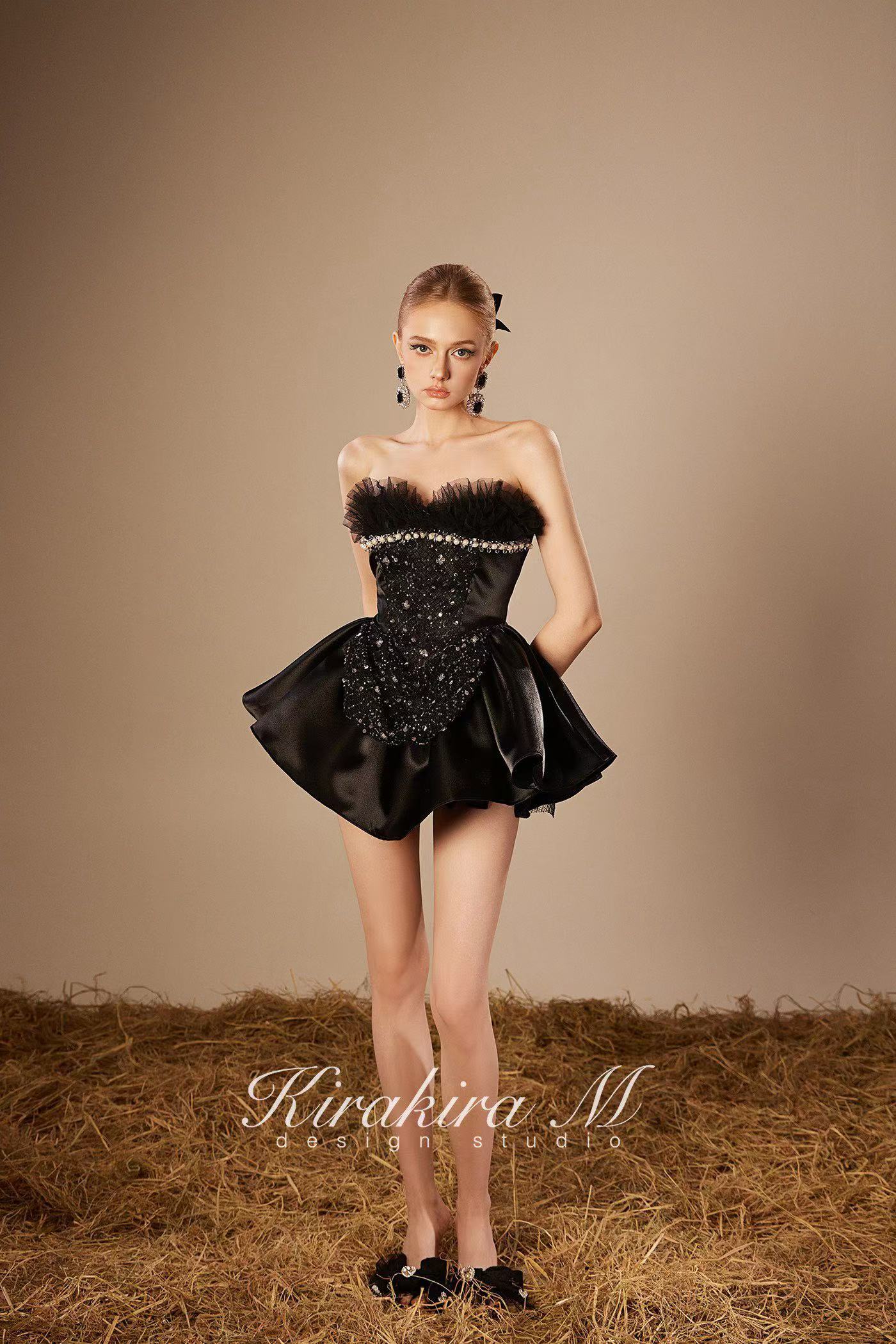 Kirakira.M K121147 &quot;Wonderlust&quot; Black Layer of lace tutu-dress