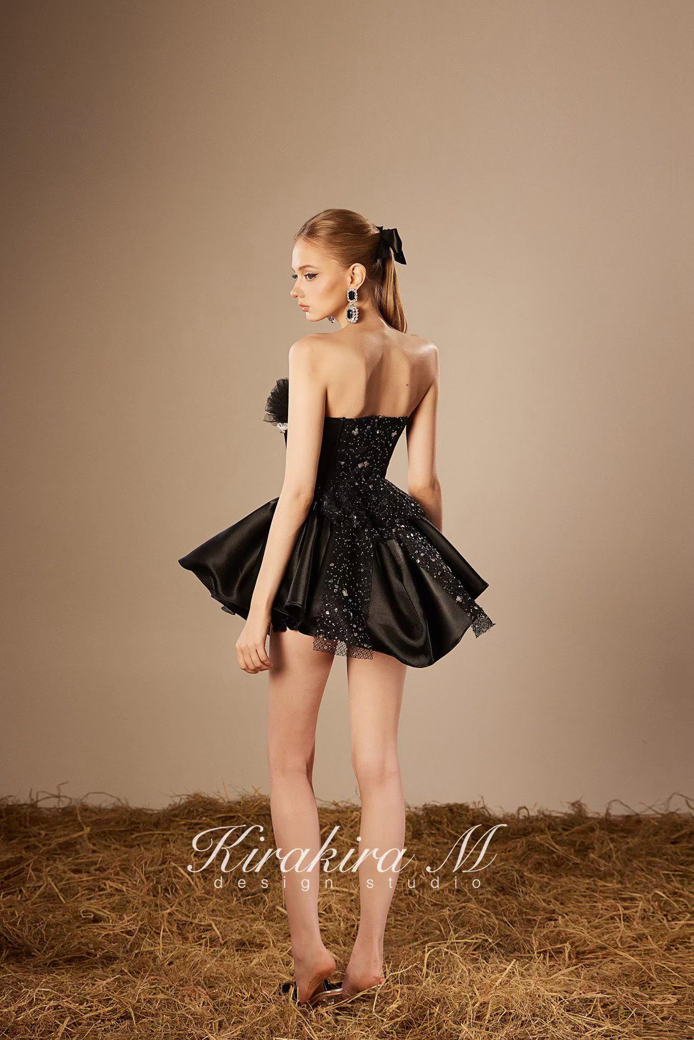 Kirakira.M K121147 &quot;Wonderlust&quot; Black Layer of lace tutu-dress