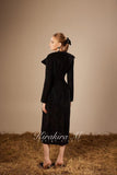 Kirakira.M K121155 "Wonderlust" Black wool long coat