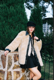 DIANA VEVINA D42W16ZY9022X  leather feel fur jacket