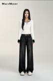 MacyMccoy MMC2024211 denim wide leg pants