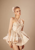 KiraKira.M K121149 "Wonderlust" Champagne glitter tutu-dress