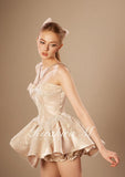 KiraKira.M K121149 "Wonderlust" Champagne glitter tutu-dress