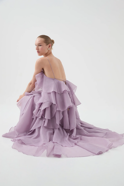 Aje Pandorea Layered Maxi Dress(Lilac)