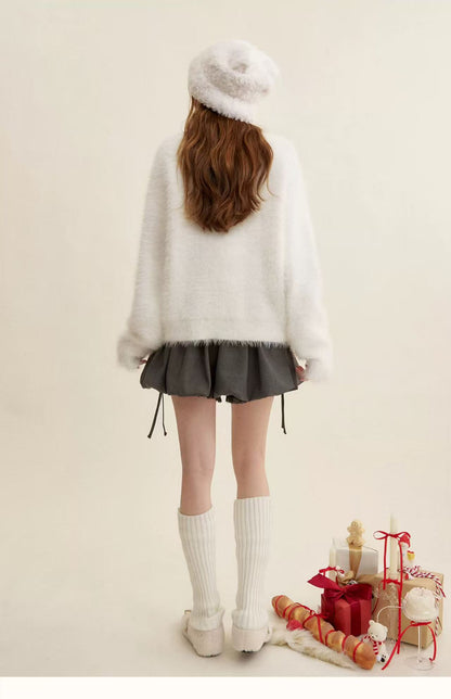 Kroche Round neck knitted cardigan