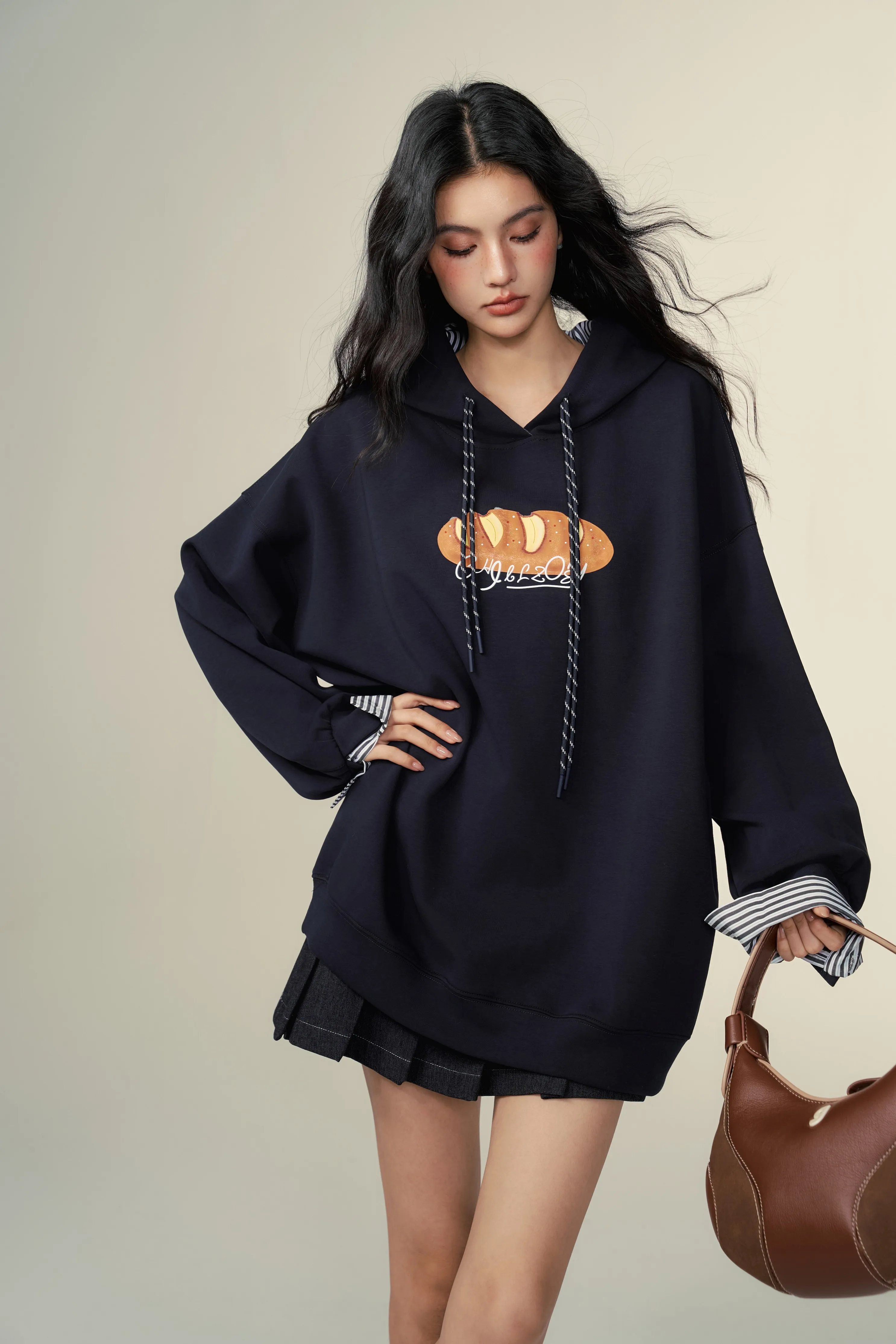 Chill Zoey Contrast Color Puffer Hoodie