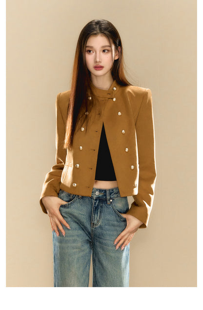 OShea Caramel Jacket &amp; High Waist Jeans