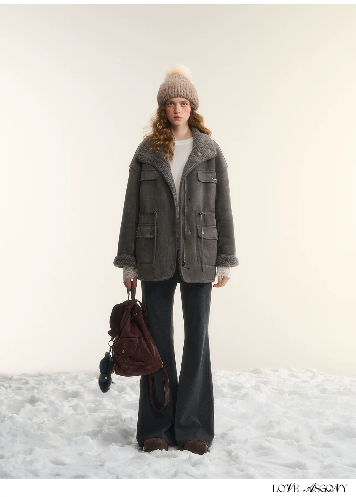 AsGony ASG25528 Reversible Thick Biker Jacket（2color)