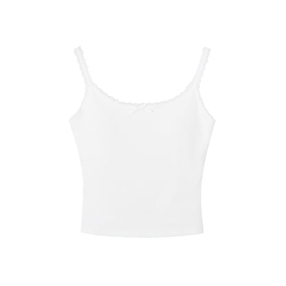 SOMESOWE S2508119 Lace bow vest