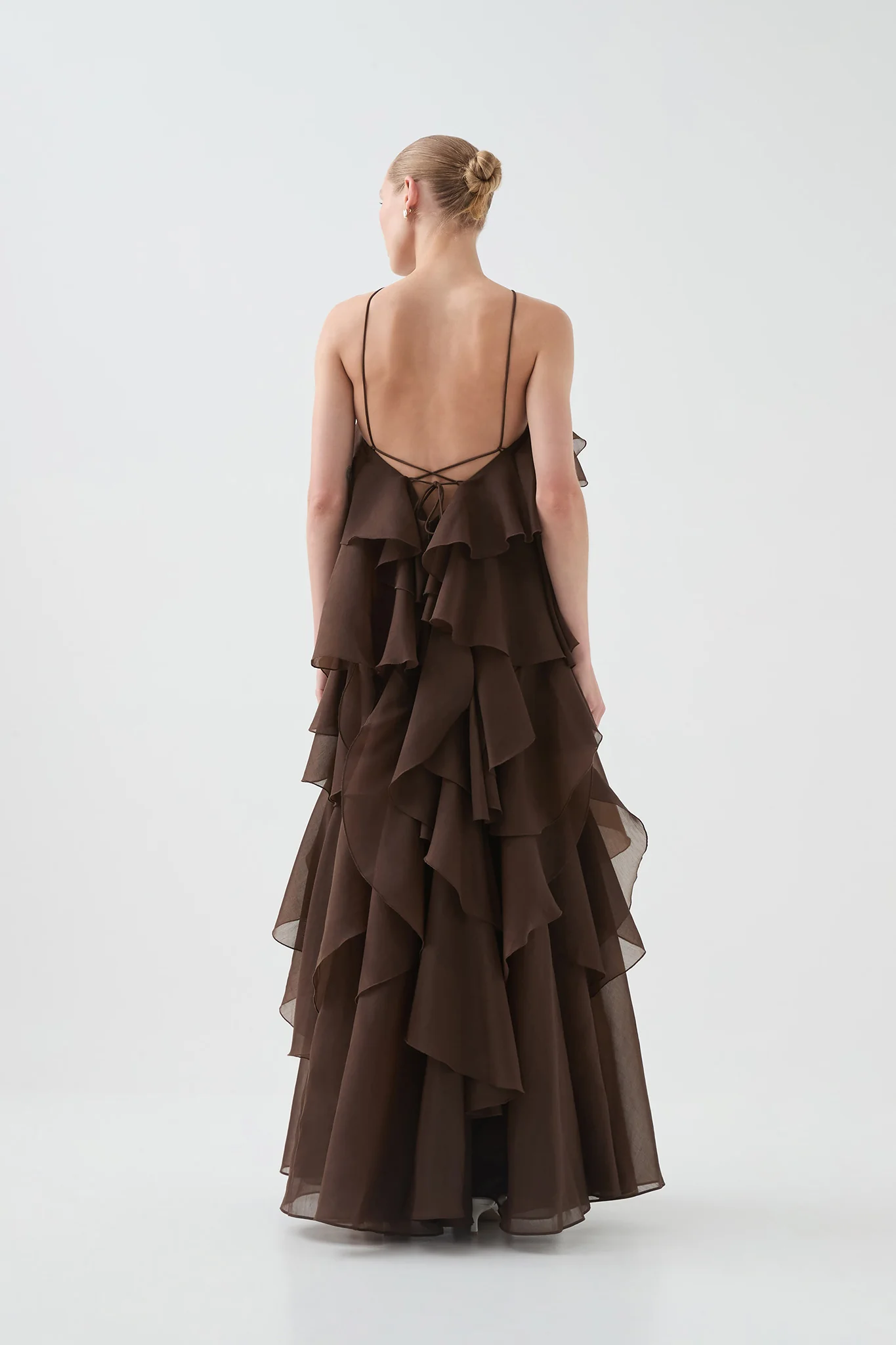 Aje Pandorea Layered Maxi Dress(Carob)