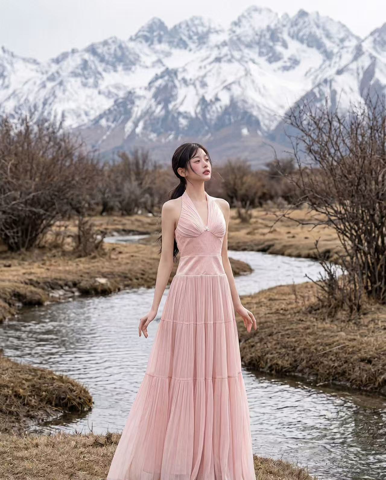 Lovelyn Odette Plissé Gown(2color)