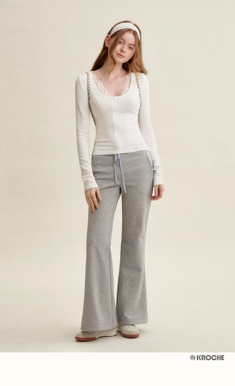 Kroche Casual high waisted loose pants