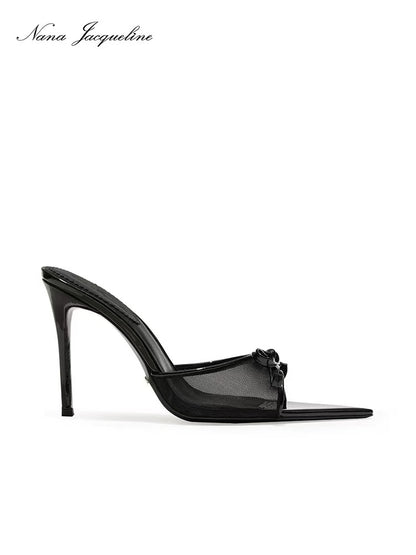 Nana Jacqueline Evie Bow Heels (Black)