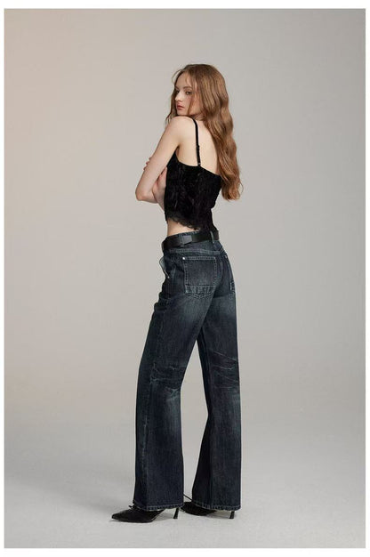 VIA PITTI V24DP280  Loose straight leg jeans(2color)