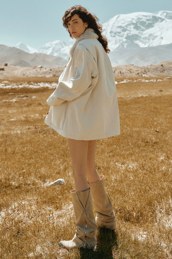 BREADTREE Fringe Zip High Boots(2color)