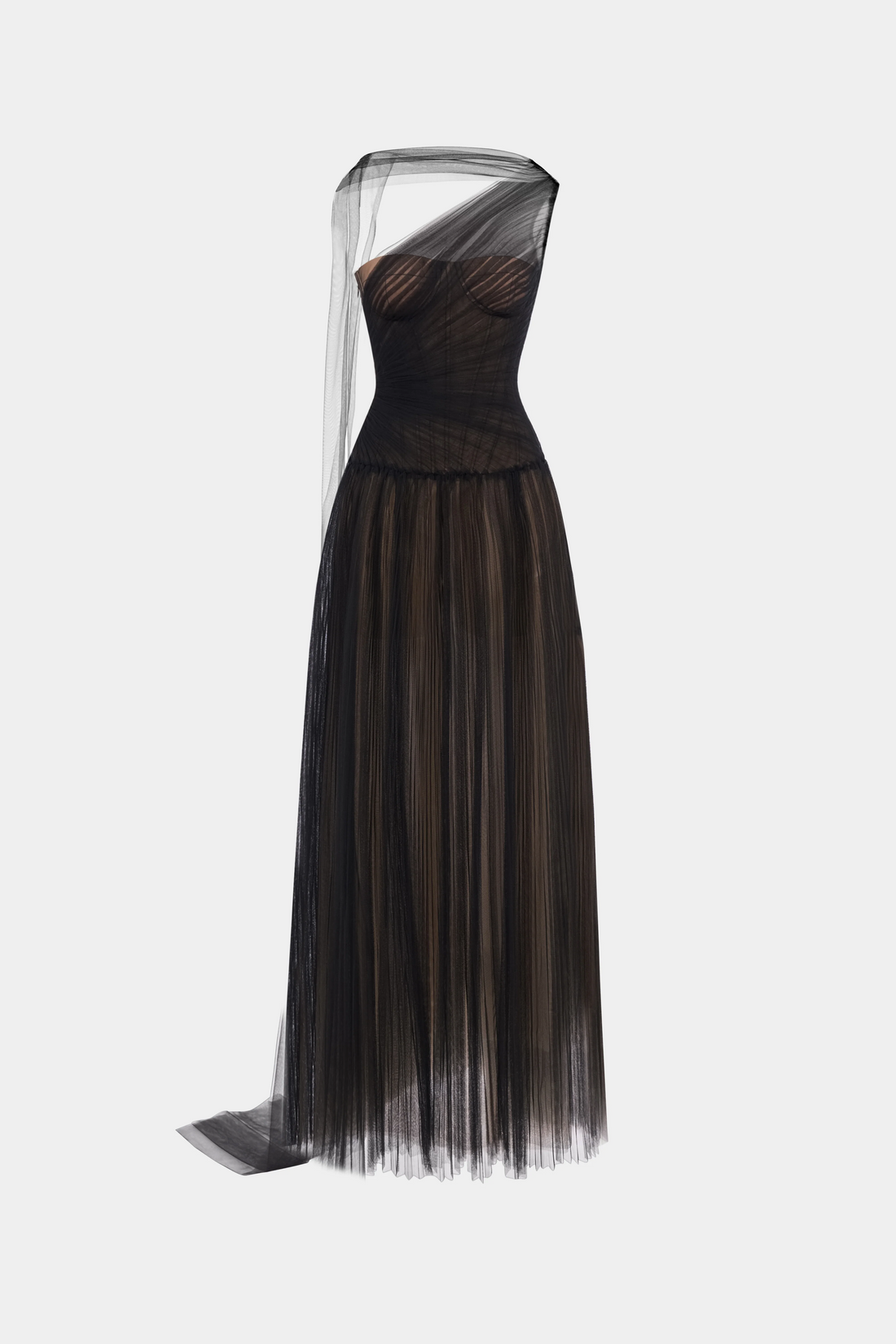 Montsand Draped Maxi Dress-Black