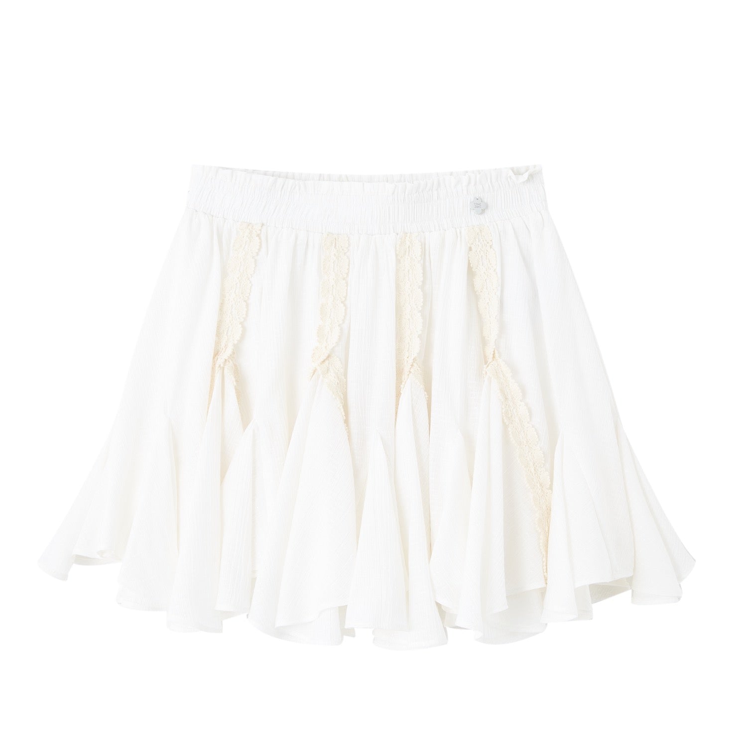 SOMESOWE SS2609050 Lace patchwork irregular leaf skirt
