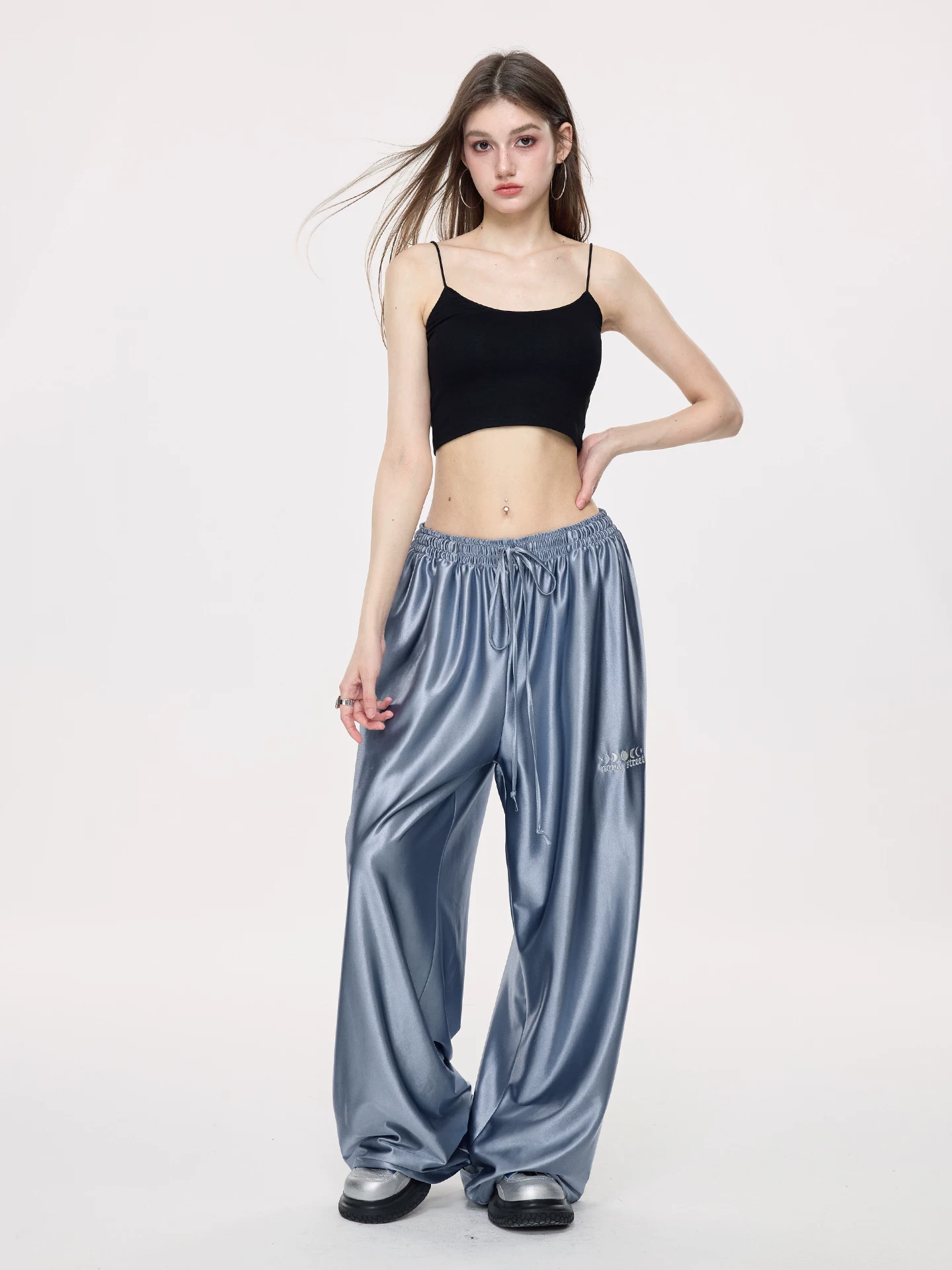 Nova Street Metallic Satin Drawstring Set(SEPERATE)