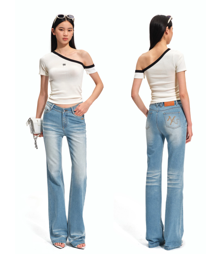 NAWS NAW-T012426 Ice Hem One-shoulder Fitted Top