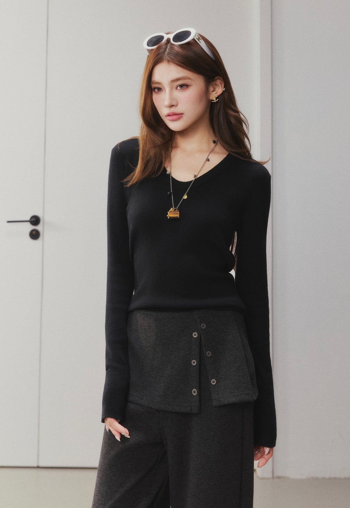 OTEBANBASS Ote260912 U-Neck Base Layer Knit Top
