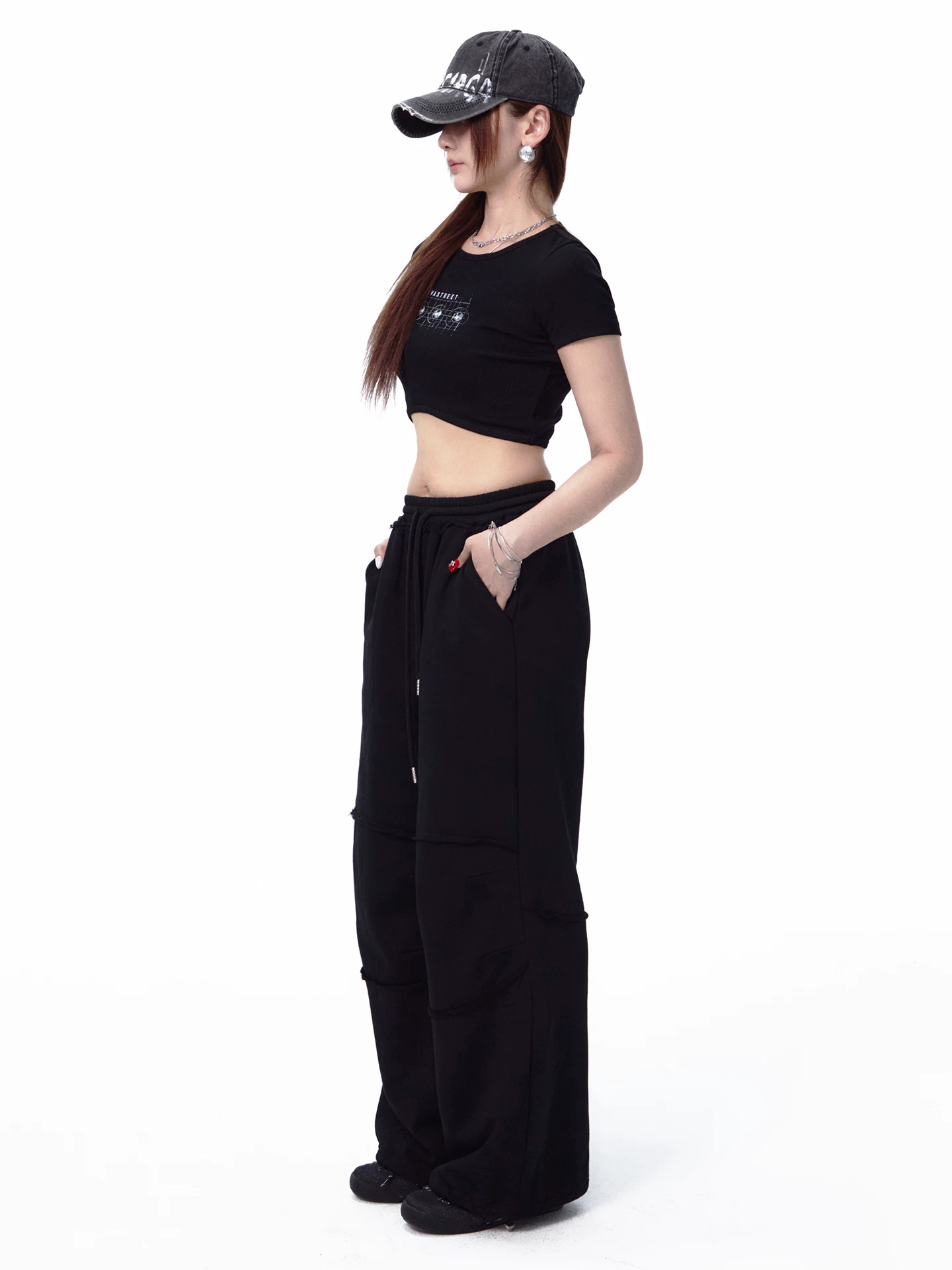 Nova Street Slim Fit Crop Tee (2color)