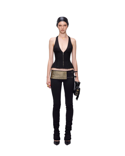 FANCì CLUB [Best Seller] Julia Halterneck Corset Top(3color)