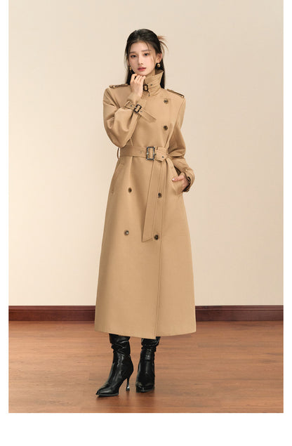 OShea Khaki Maxi Trench Coat