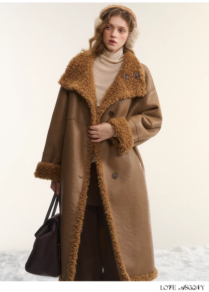 AsGony ASG25560 double-sided long sherpa coat(2color)